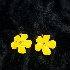 Yellow Flower Earrings